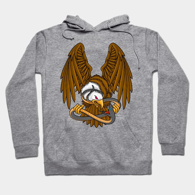 BALD EAGLE X INDIGO SNAKE Hoodie by ejajanuar